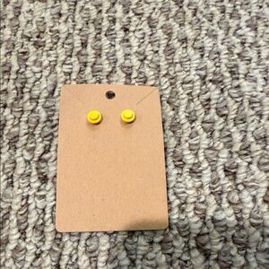 🧸5 for $15🧸Lego recycled yellow earrings